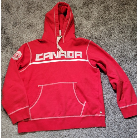Mens Medium Canadian Olympic Team Red Hoodie Sweatshirt 2006 2008‎ Canada HBC - Picture 1 of 9